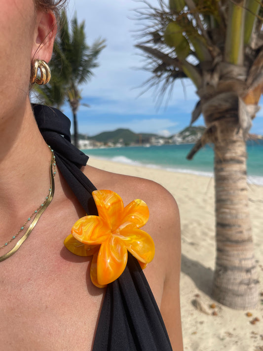 Pince à fleur orange