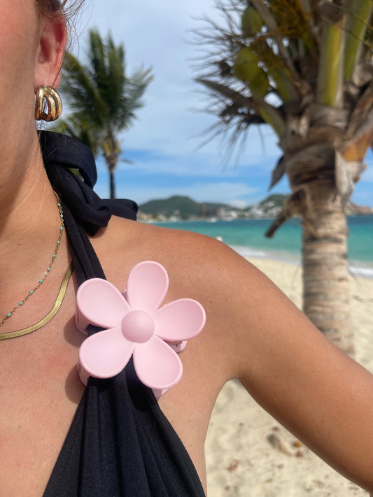 🌸 Pince à Fleur pour Cheveux rose