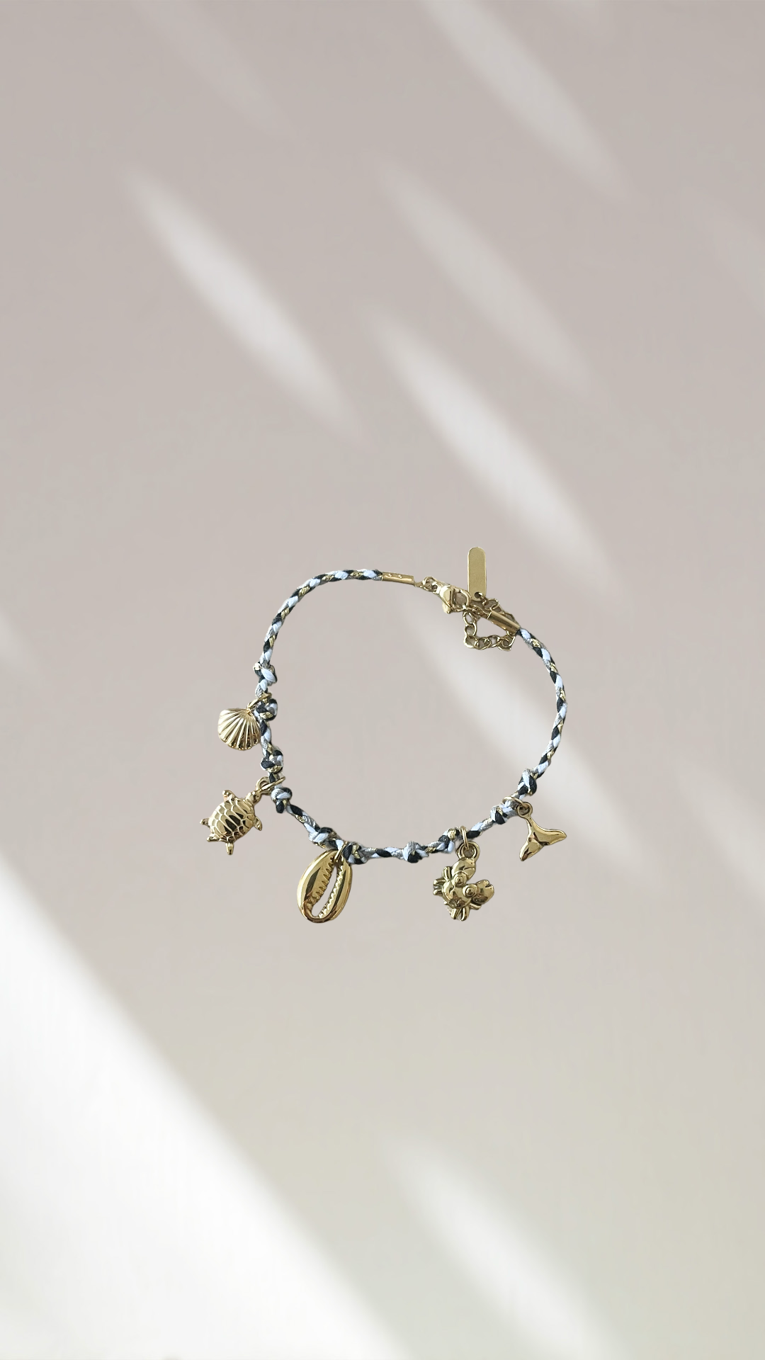 Bracelet charm’s blanc/noir