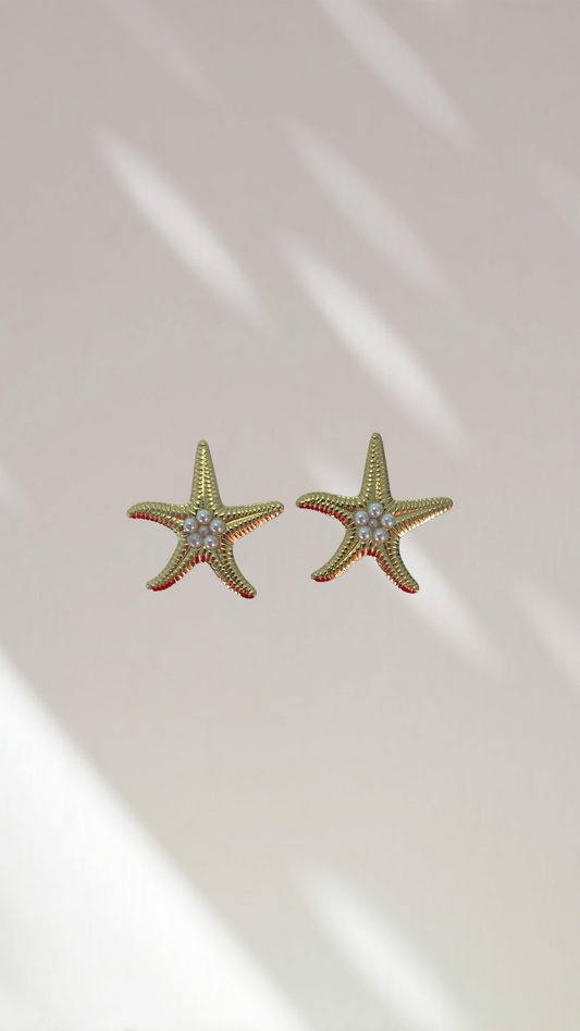 Boucles étoiles perlées